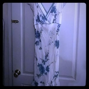 Blue & white floral dress